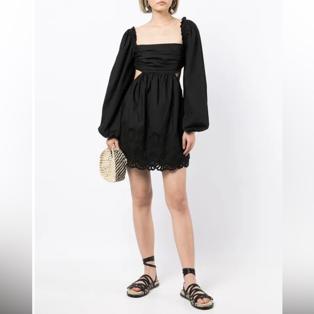 Rebecca Vallance black Rocky cutout mini dress